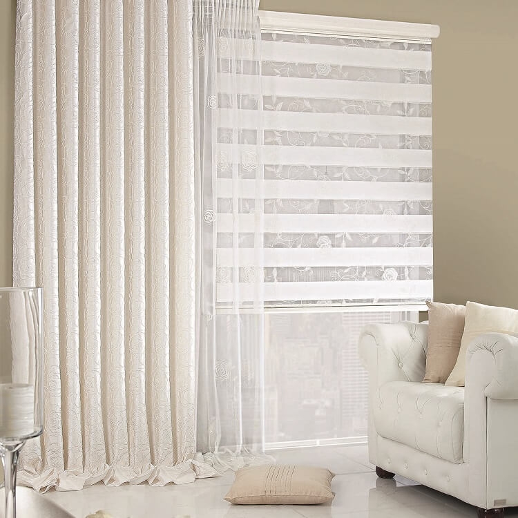 Rolety dzień-noc z firankami