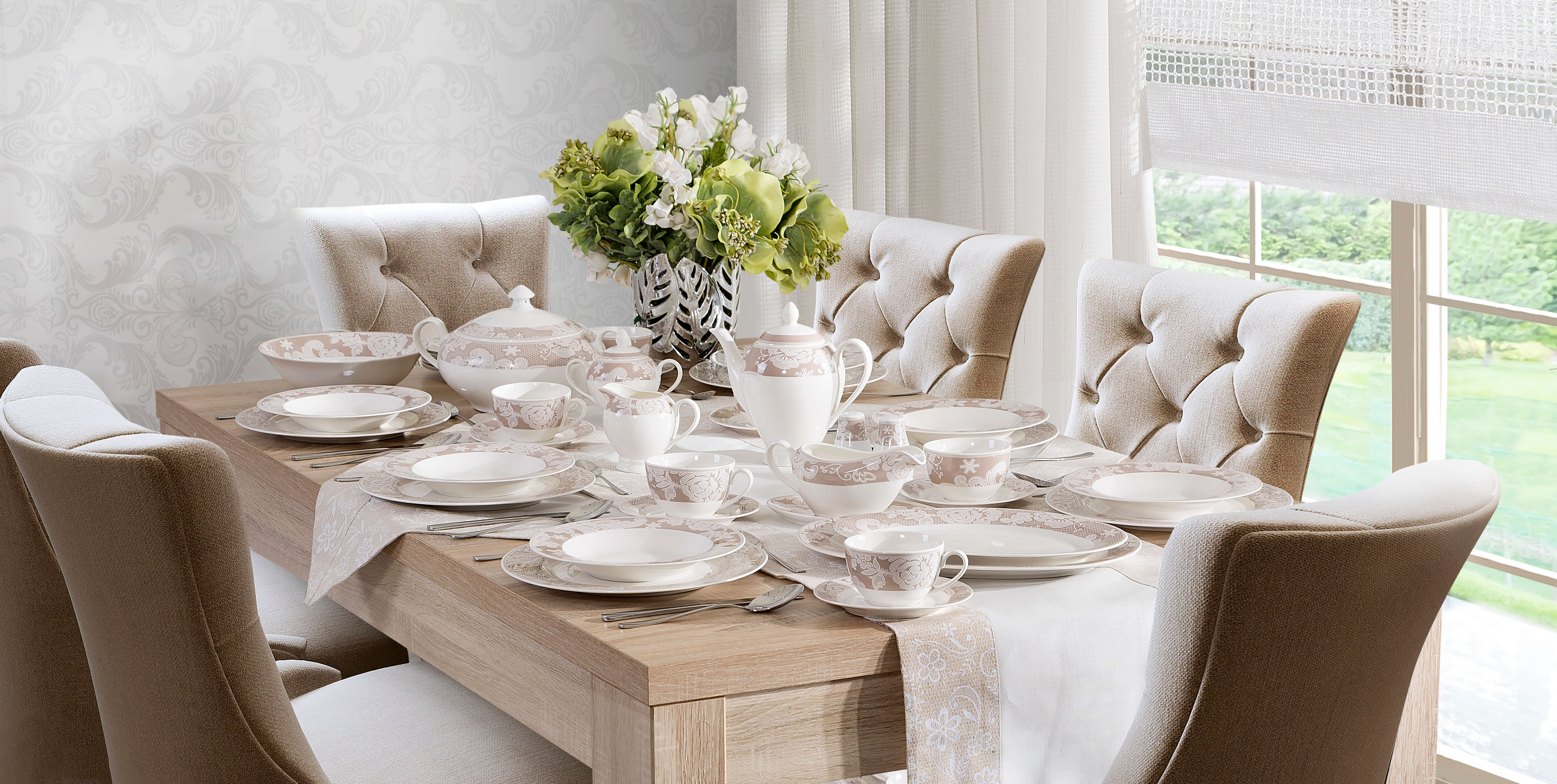 Komunia, przyjęcie komunijne w domu - dekoracje, ozdoby na stół komunijny - Eurofirany