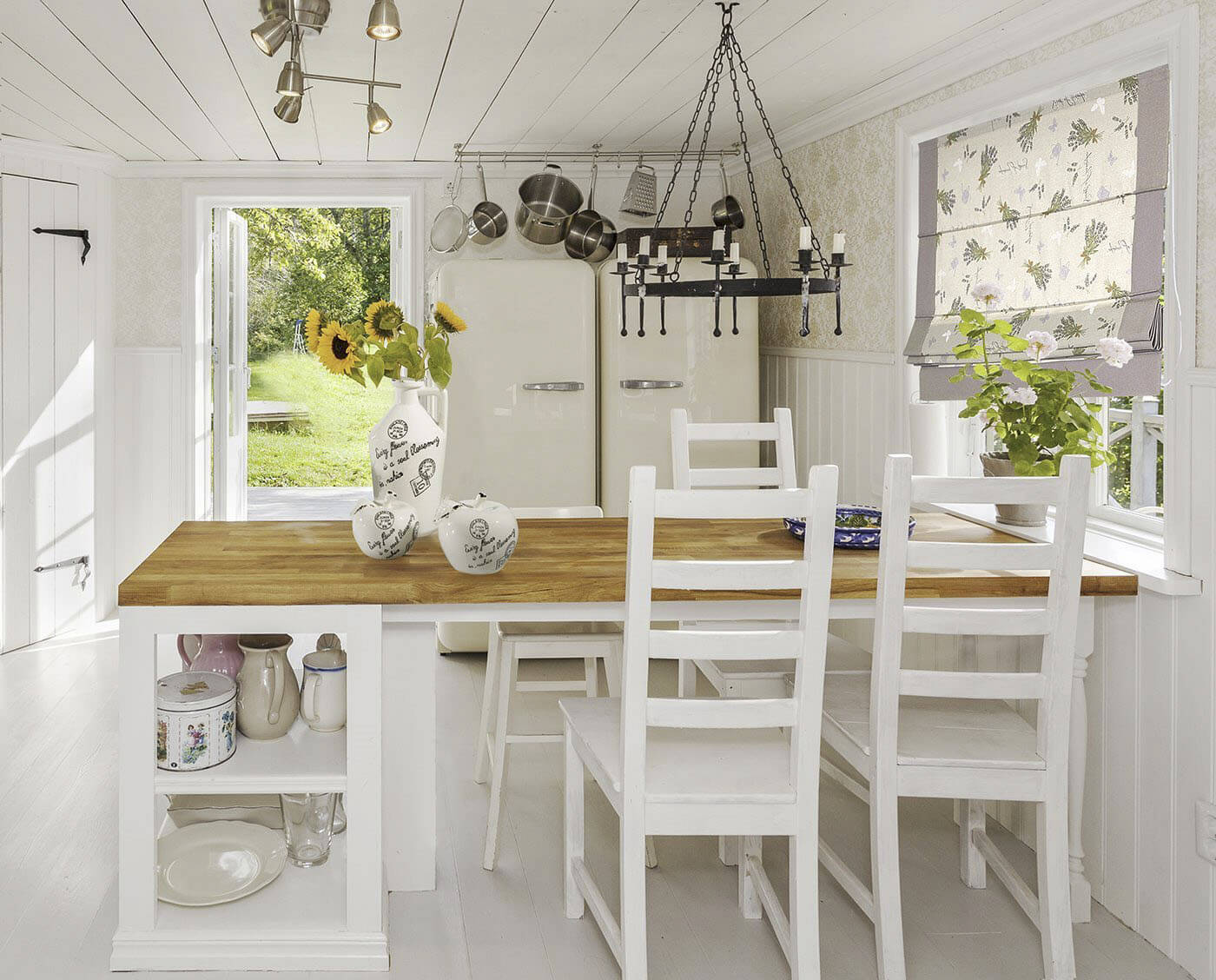 kuchnia w stylu vintage eurofirany