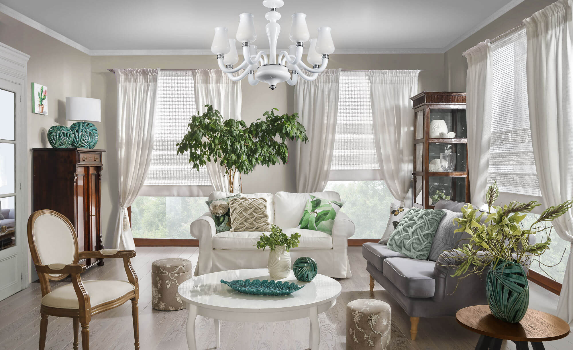 beżowe ściany eurofirany