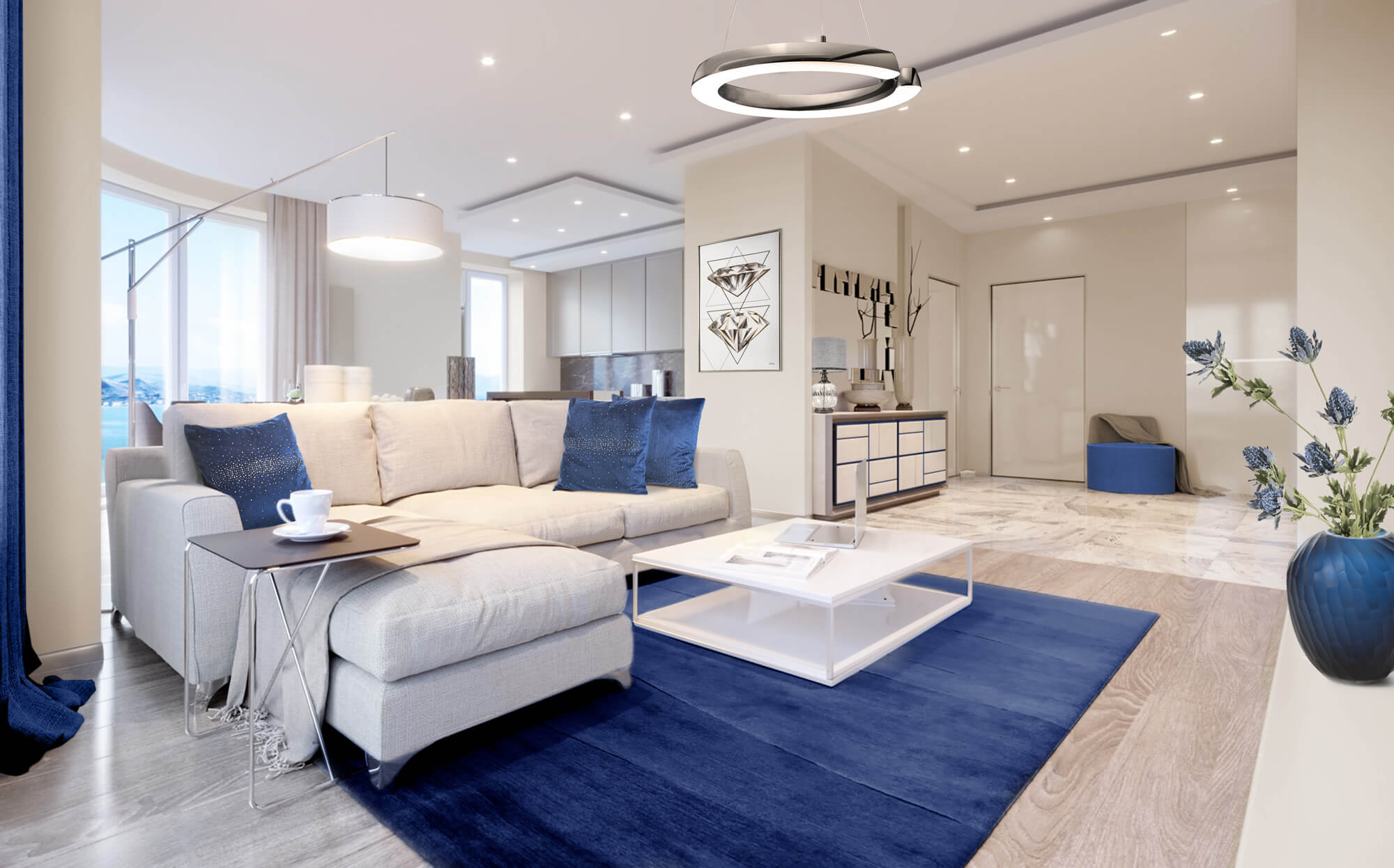 beżowe ściany eurofirany