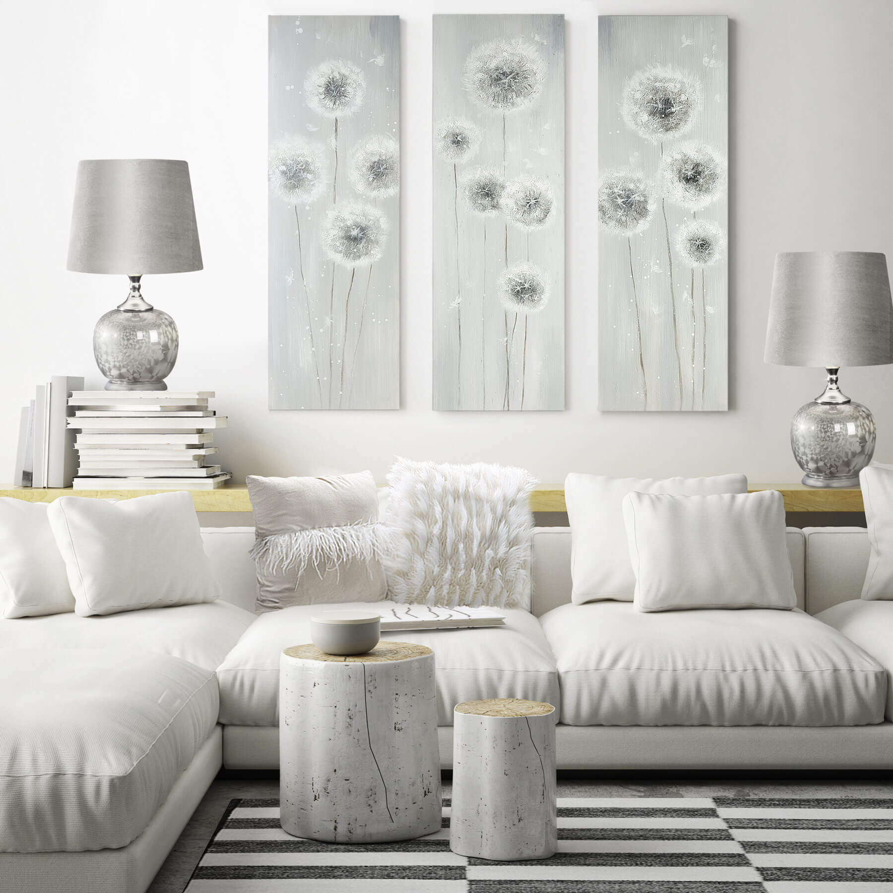 Szklana lampa do salonu eurofirany