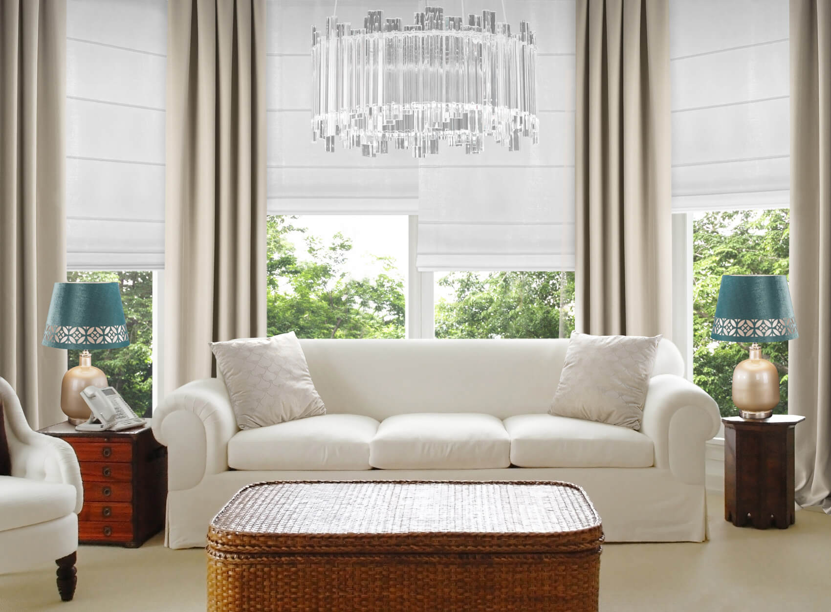 Szklana lampa do salonu eurofirany