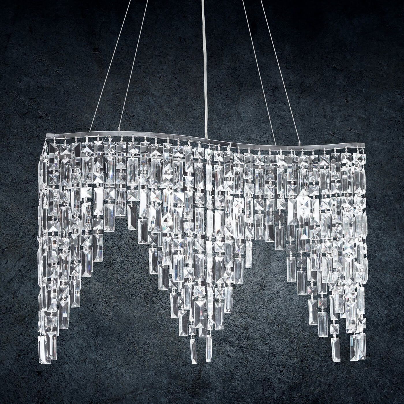 Szklana lampa do salonu eurofirany