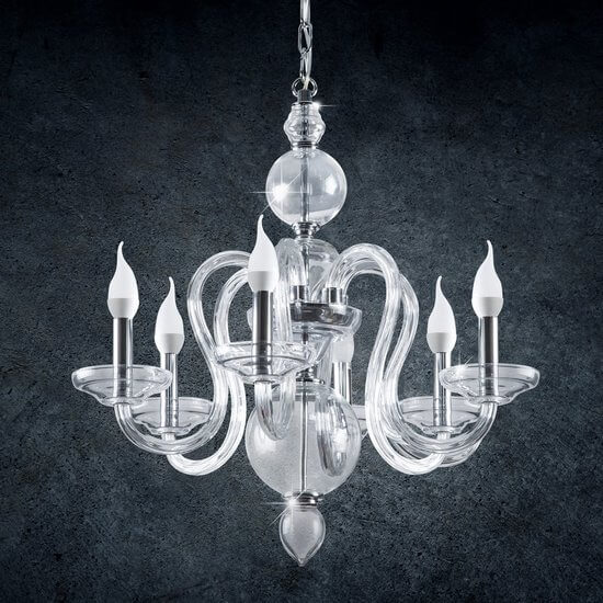 Szklana lampa do salonu eurofirany