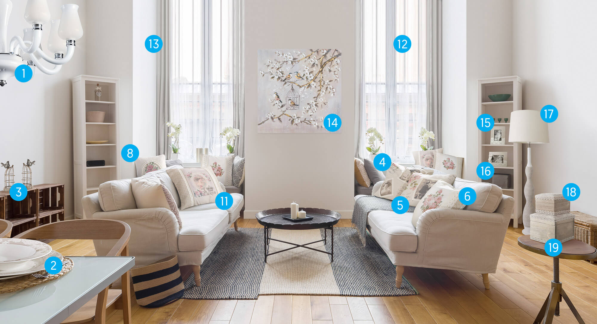 salon w stylu klasycznym