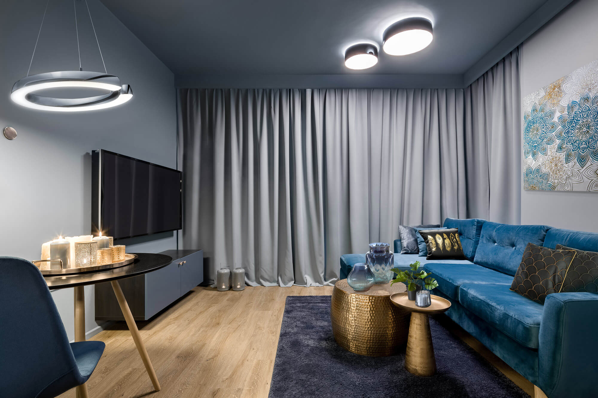 Szare zasłony do salonu eurofirany.com.pl