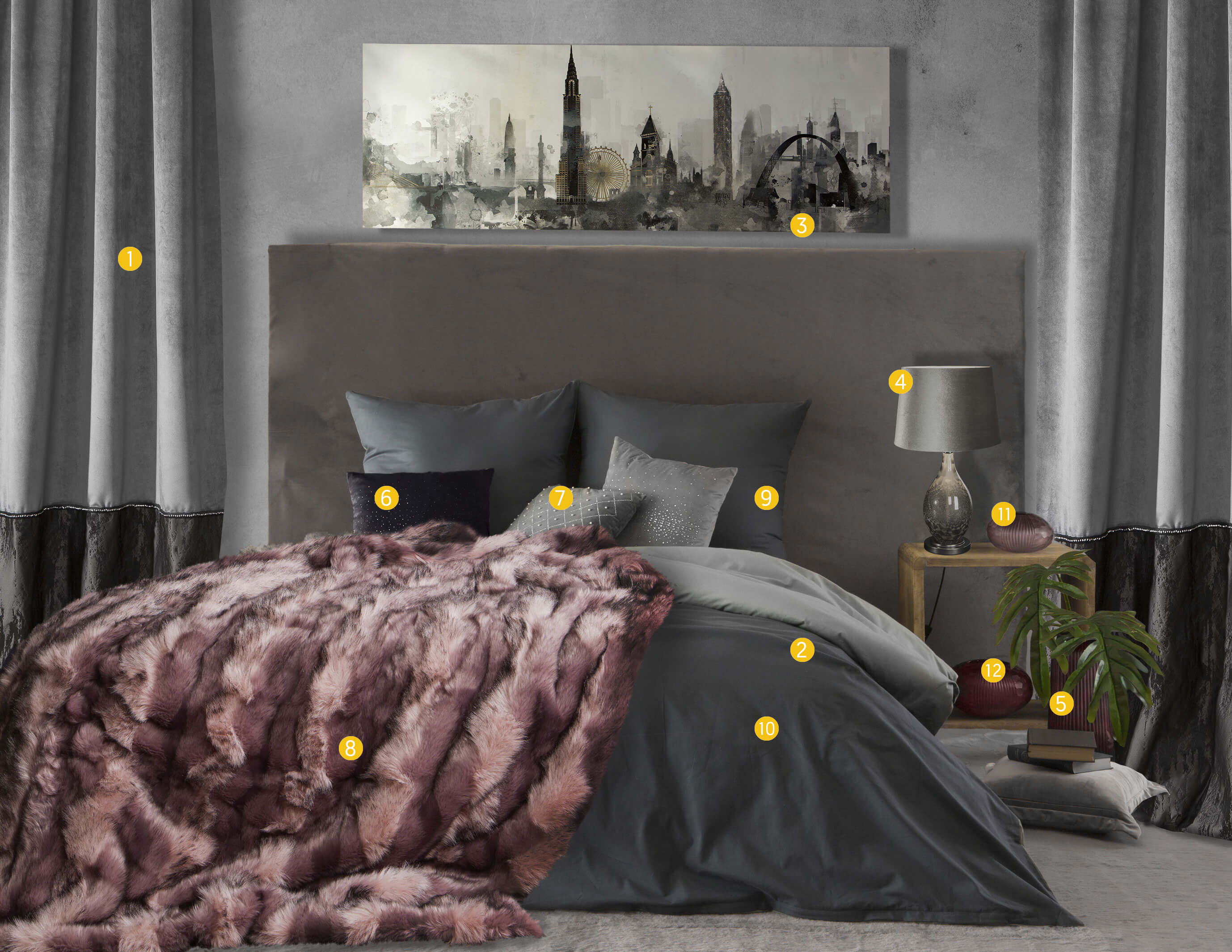 szara sypialnia eurofirany.com.pl