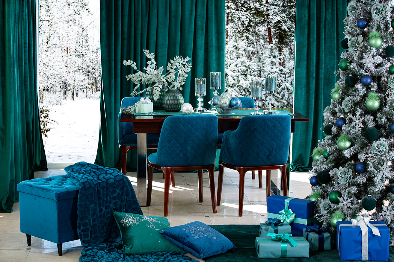 jadalnia w stylu bozonarodzeniowym