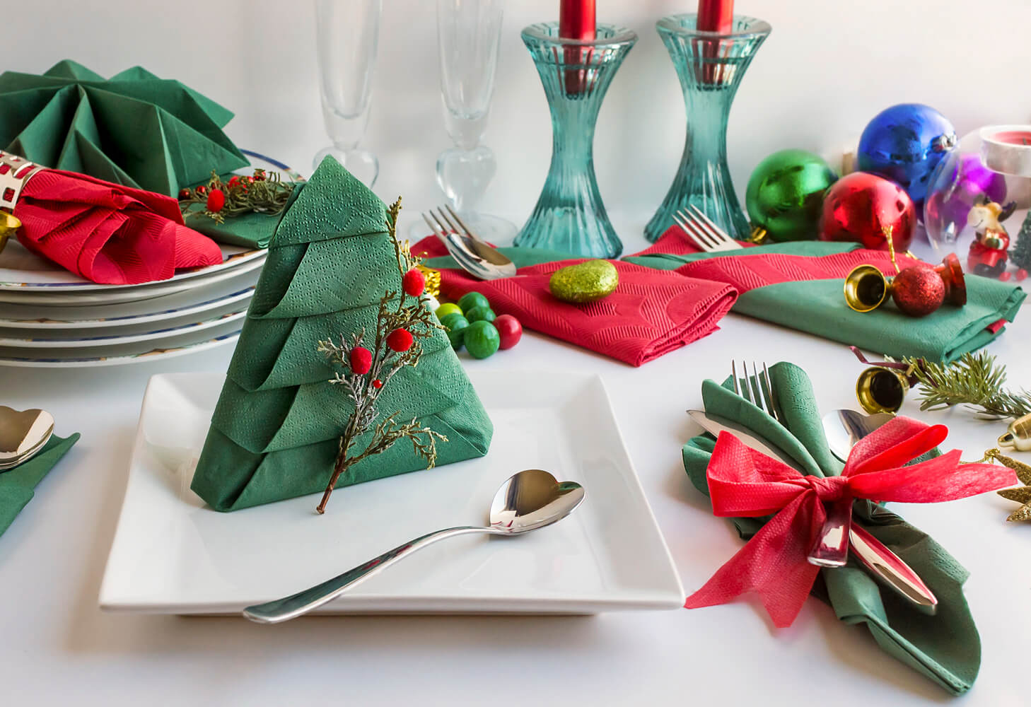 serwetka choinka z papieru