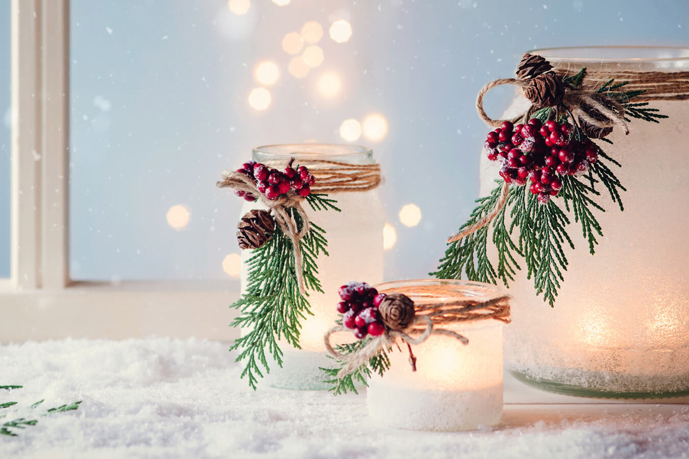 dekoracje swiateczne w sloikach
