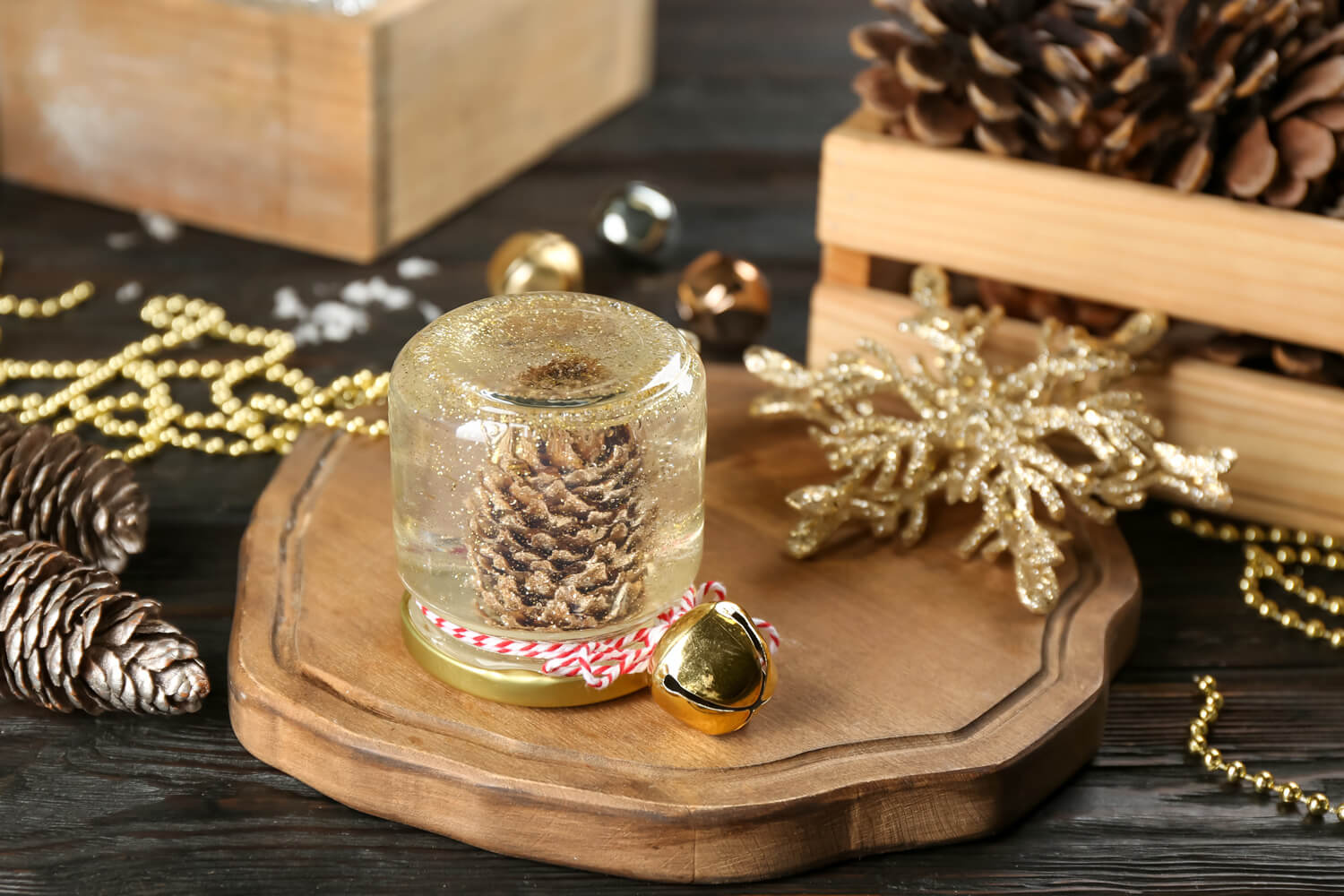 dekoracje swiateczne w sloikach