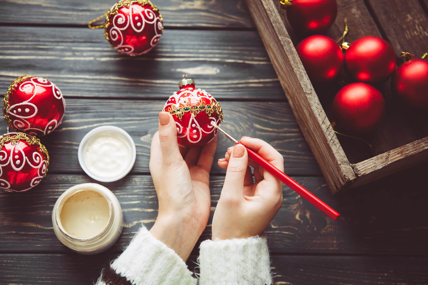 bombki recznie malowane