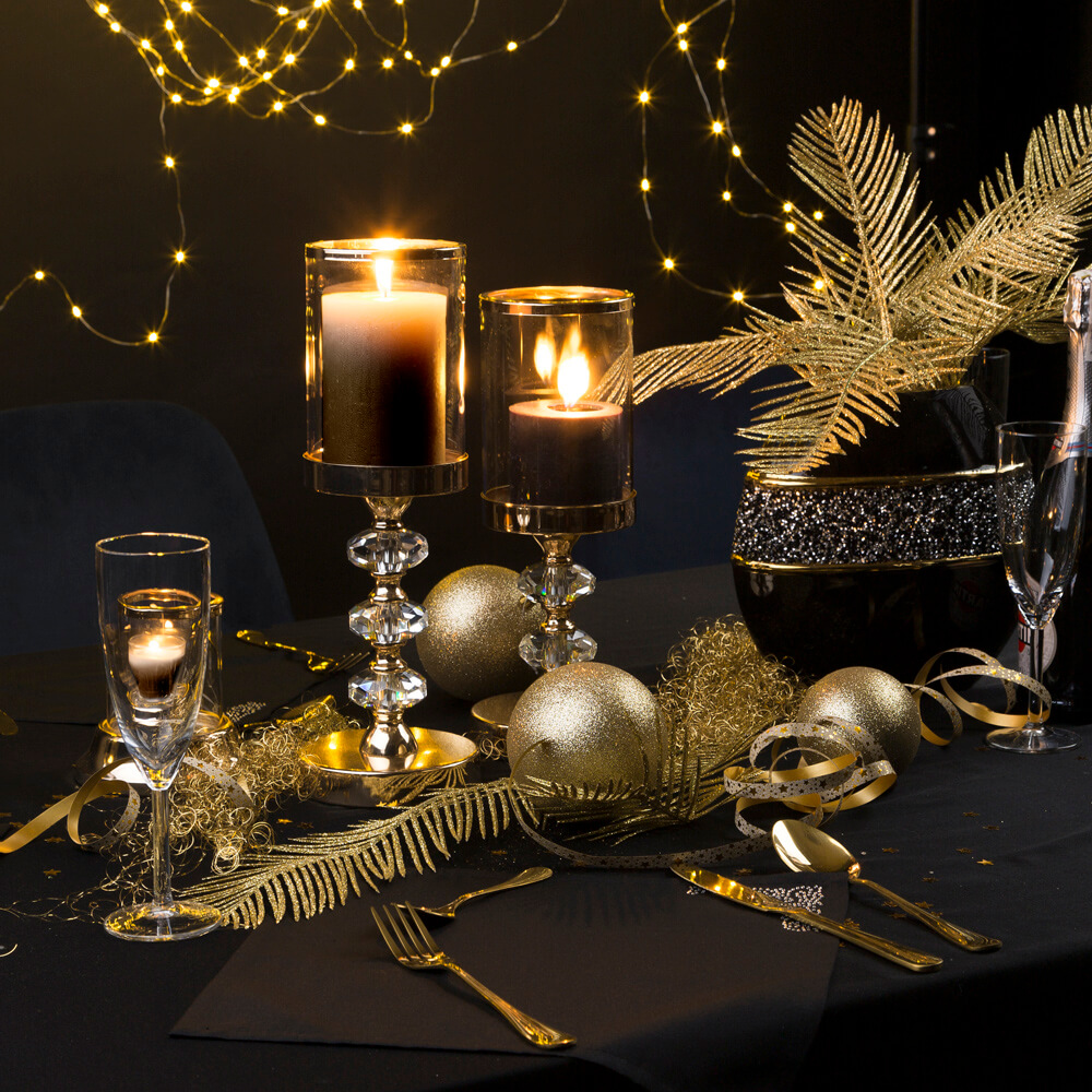 dekoracja stołu na sylwestra