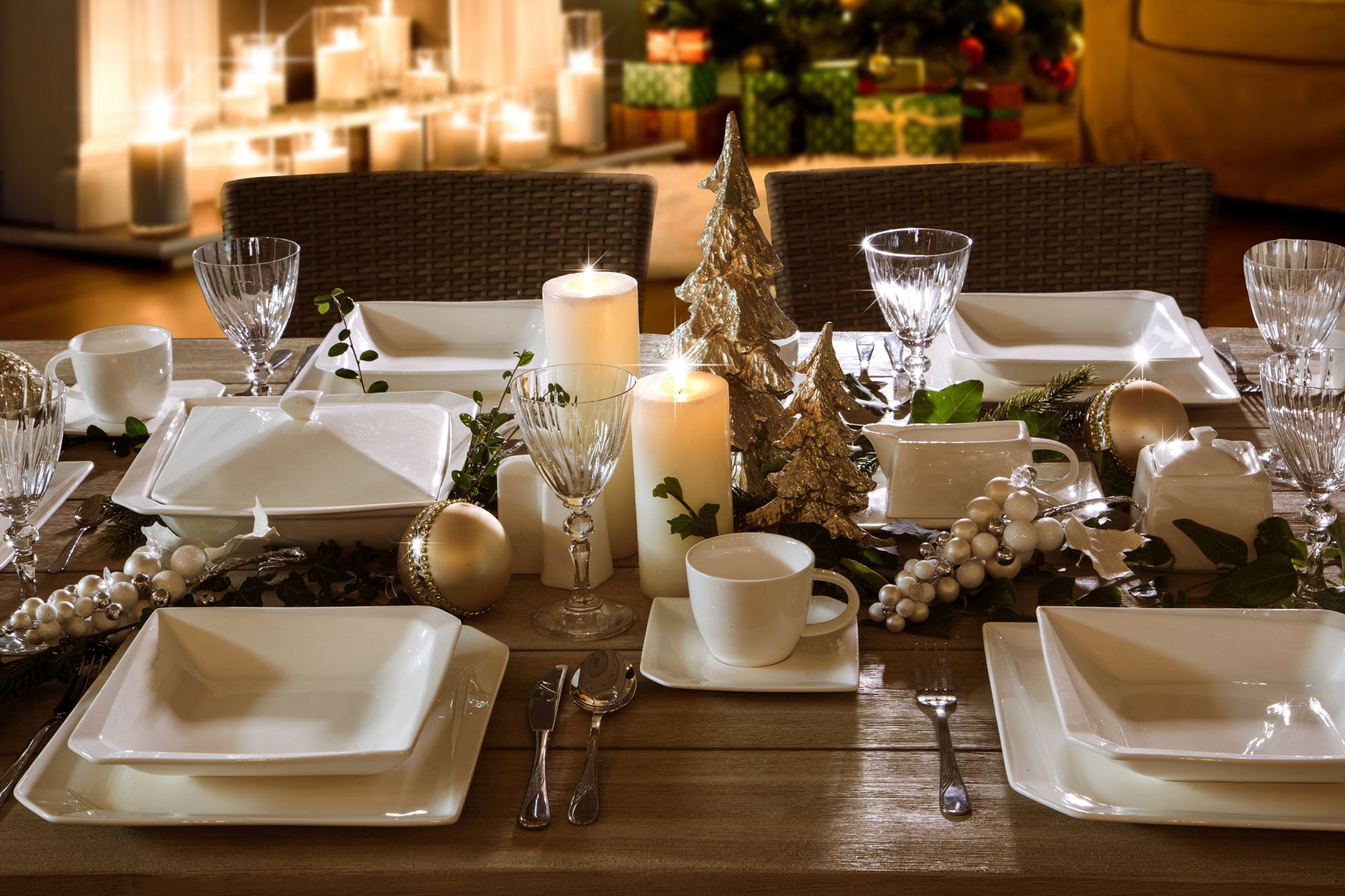 jak udekorować stół na sylwestra