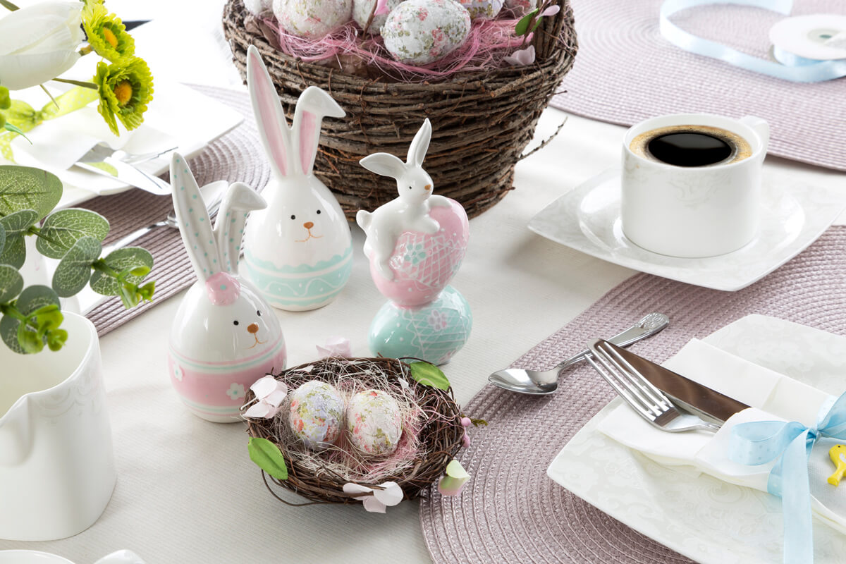 jak udekorować stół na wielkanoc