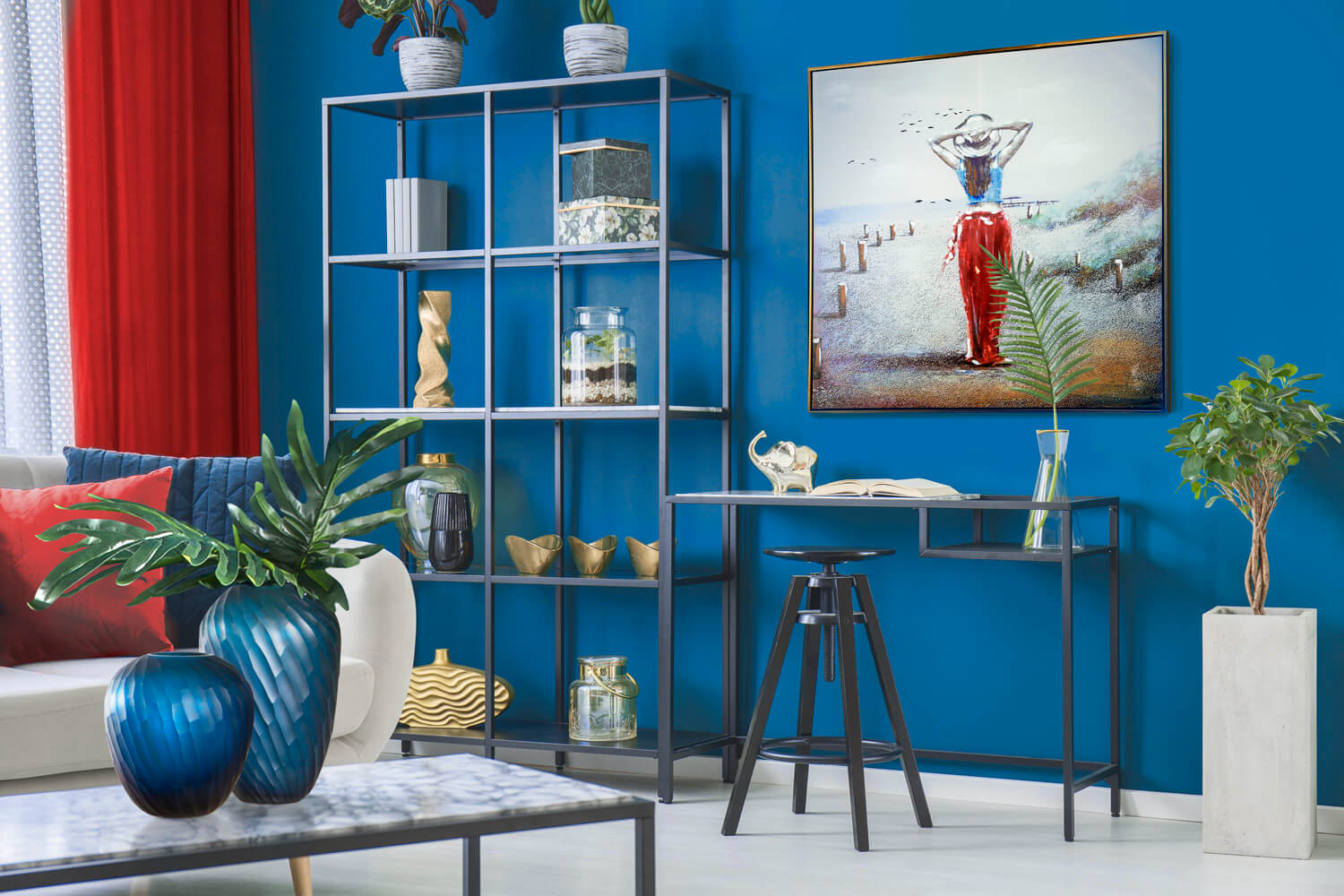 niebieska aranżacja