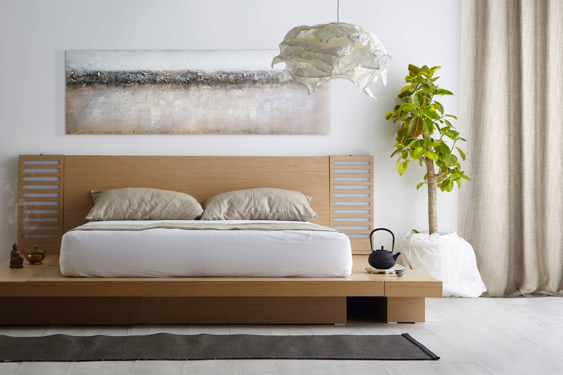 sypialnia w stylu japonskim