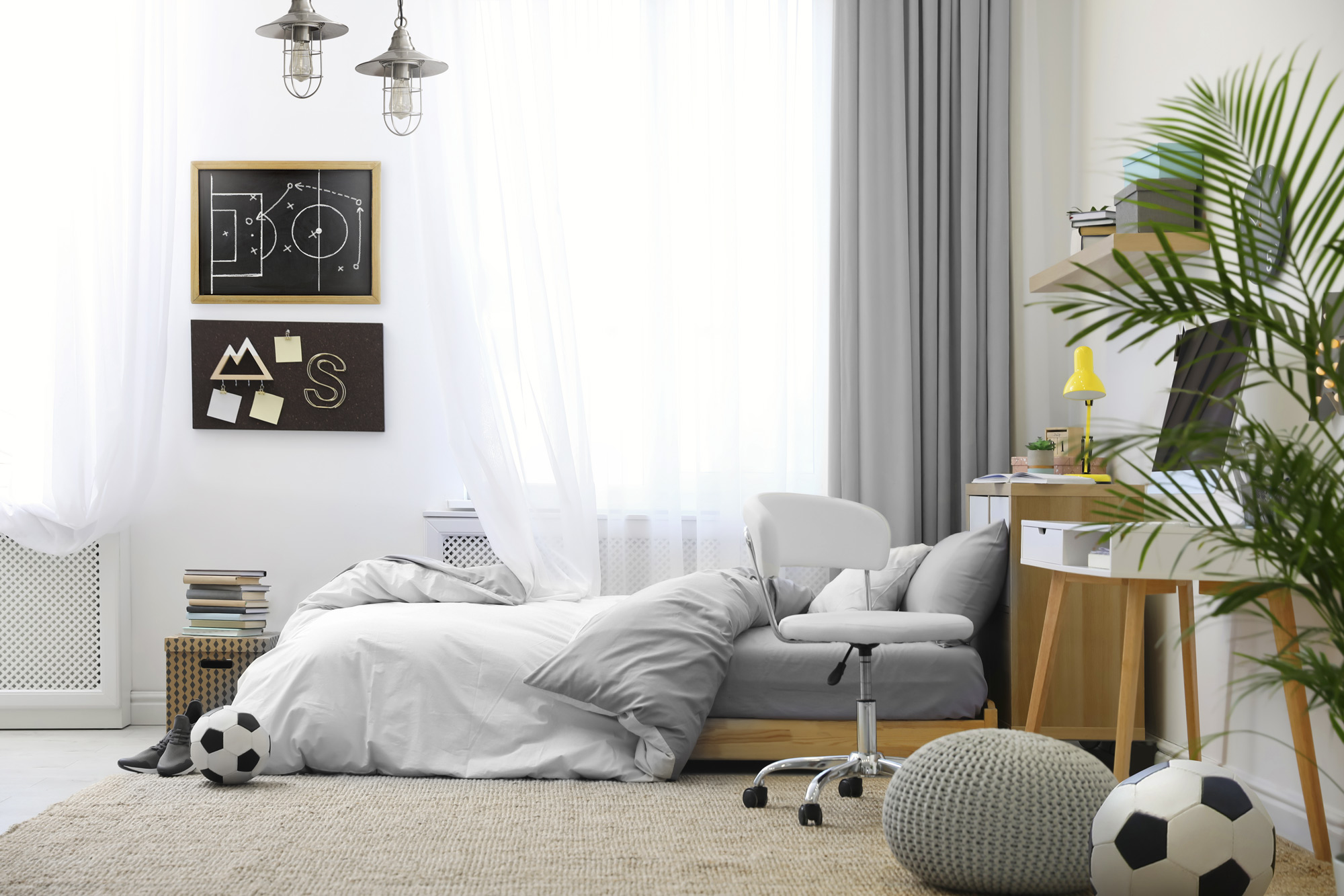 jak urządzić pokój dla małego piłkarza