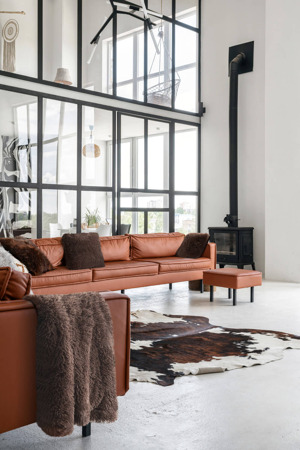 narzuta na skorzana kanape