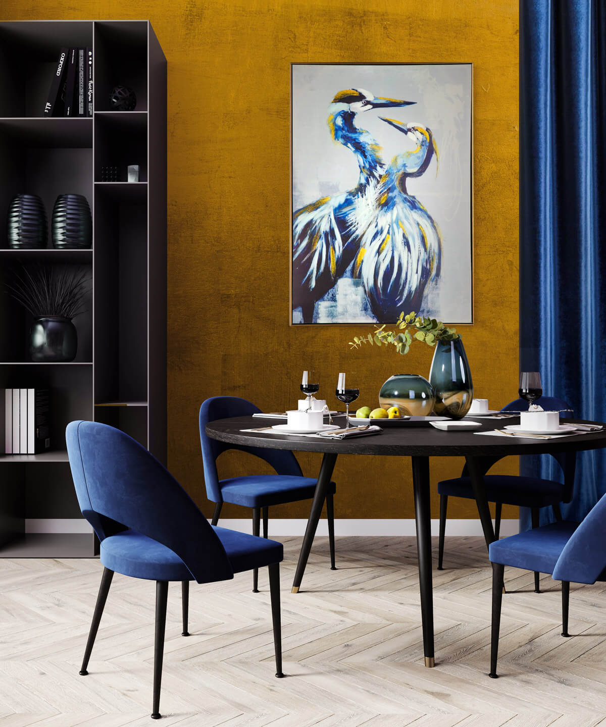 jadalnia w stylu glamour