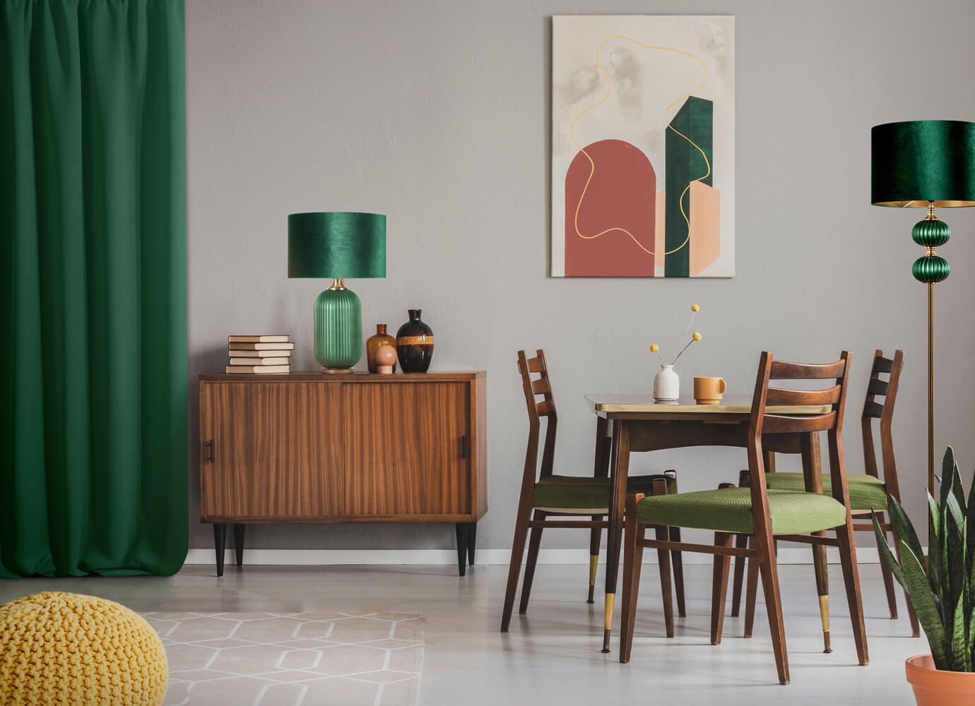 wnetrze w stylu mid century modern