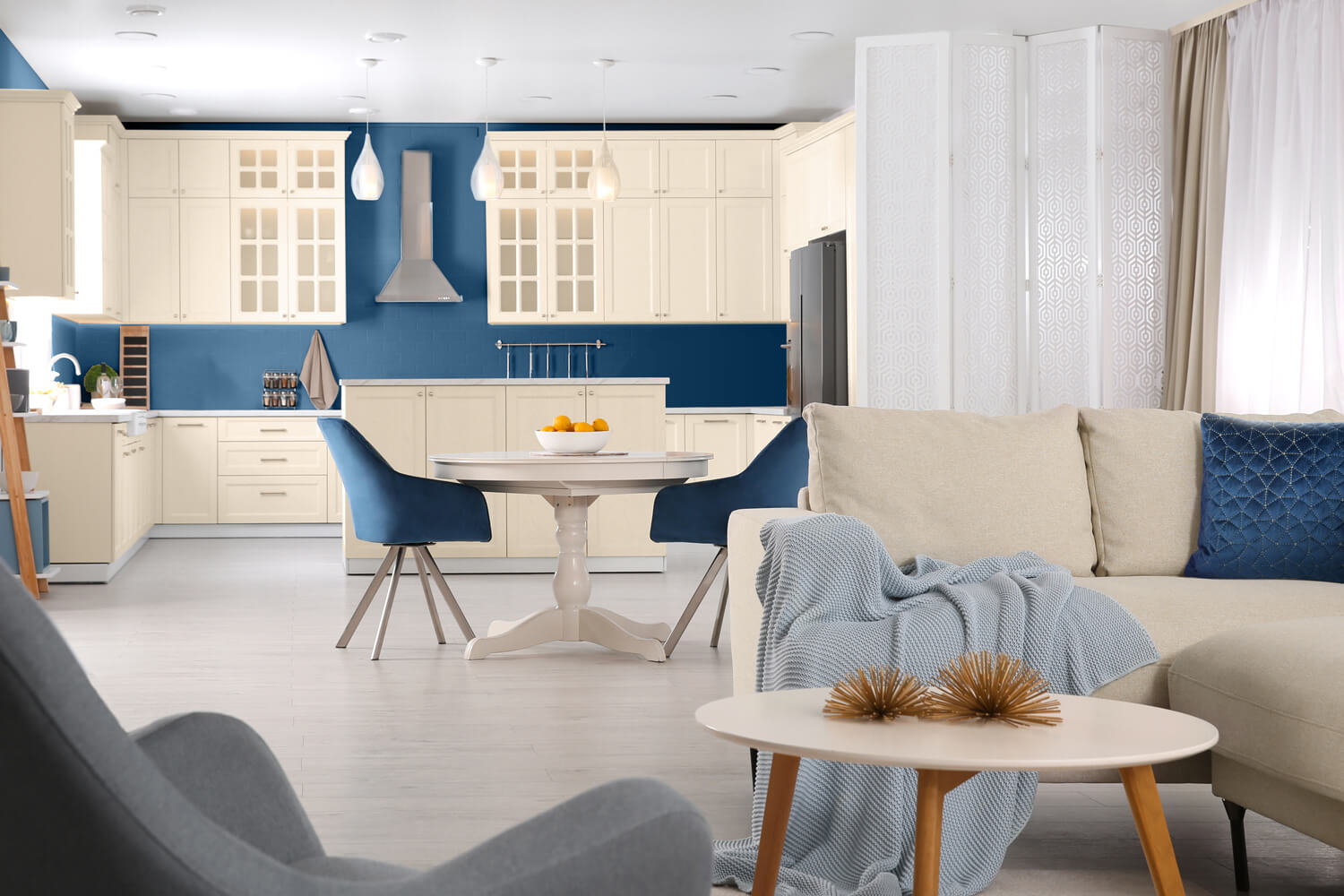 Waniliowe meble  kuchenne jaki kolor ścian