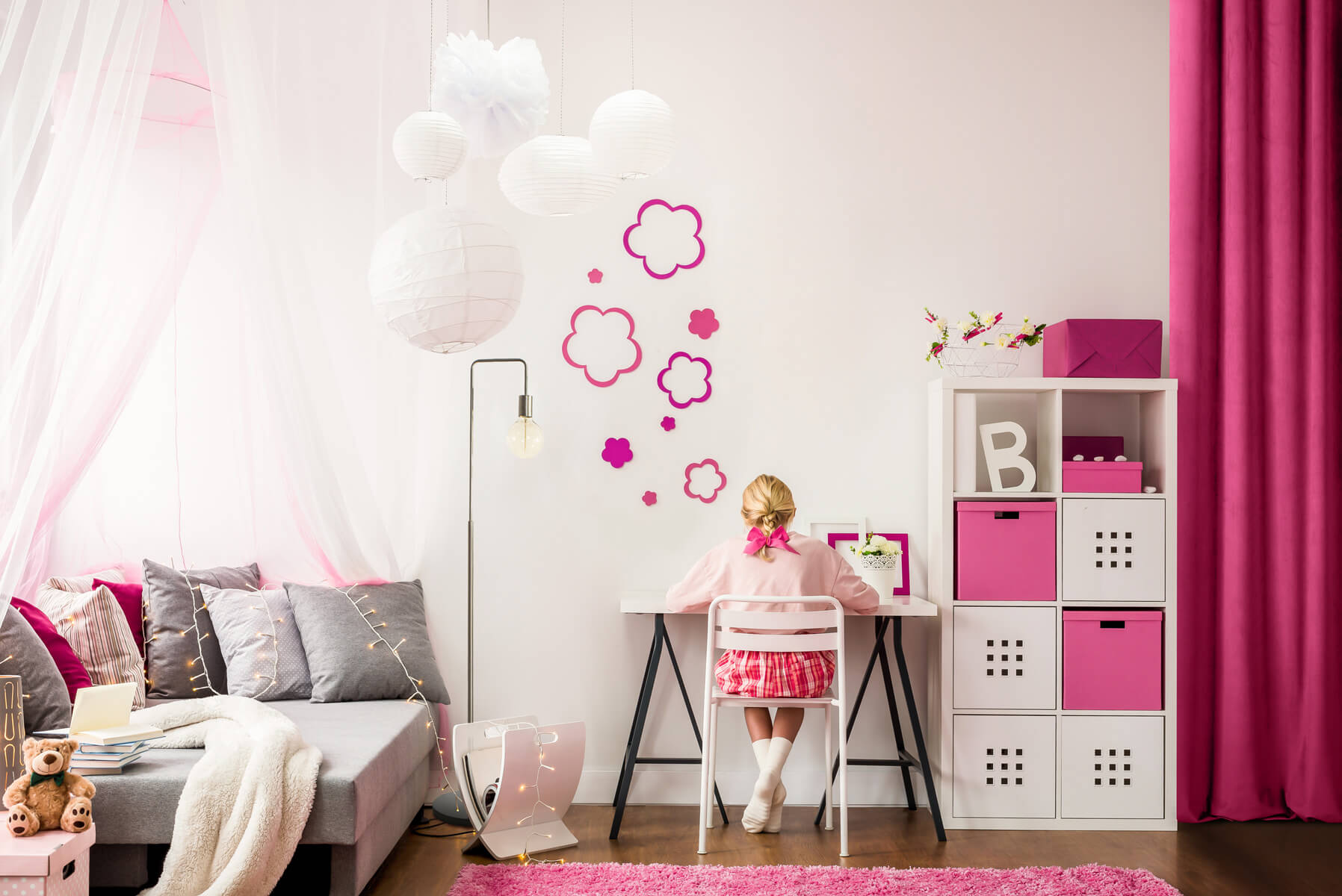 młodzieżowy pokój dla dziewczyny 