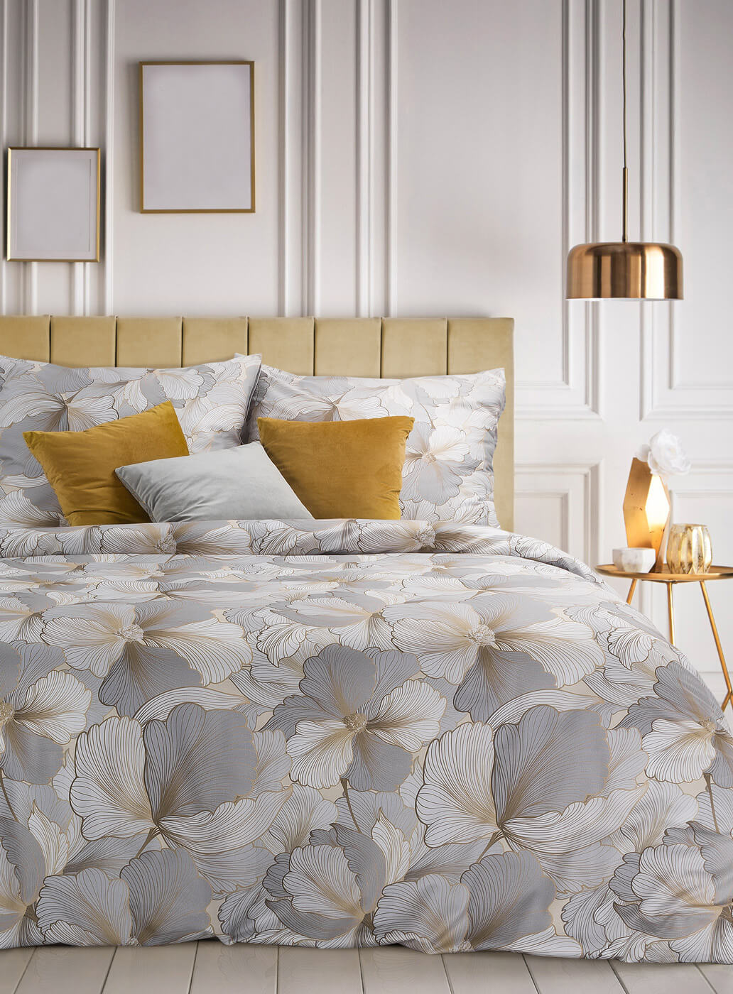 jak urzadzic bezowa sypialnie glamour