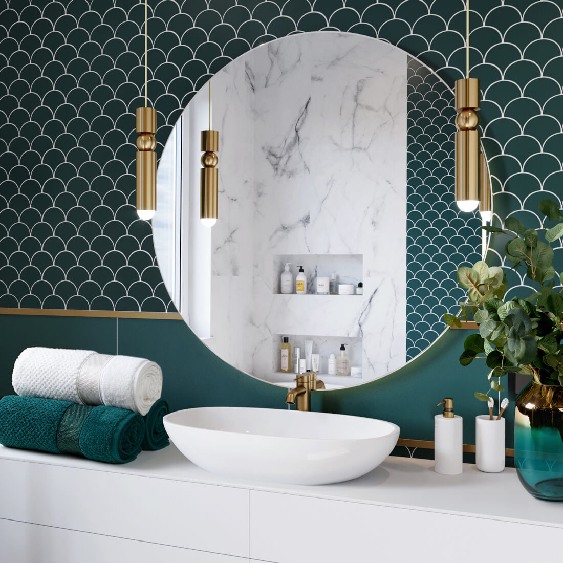 Jakie dodatki do białej łazienki