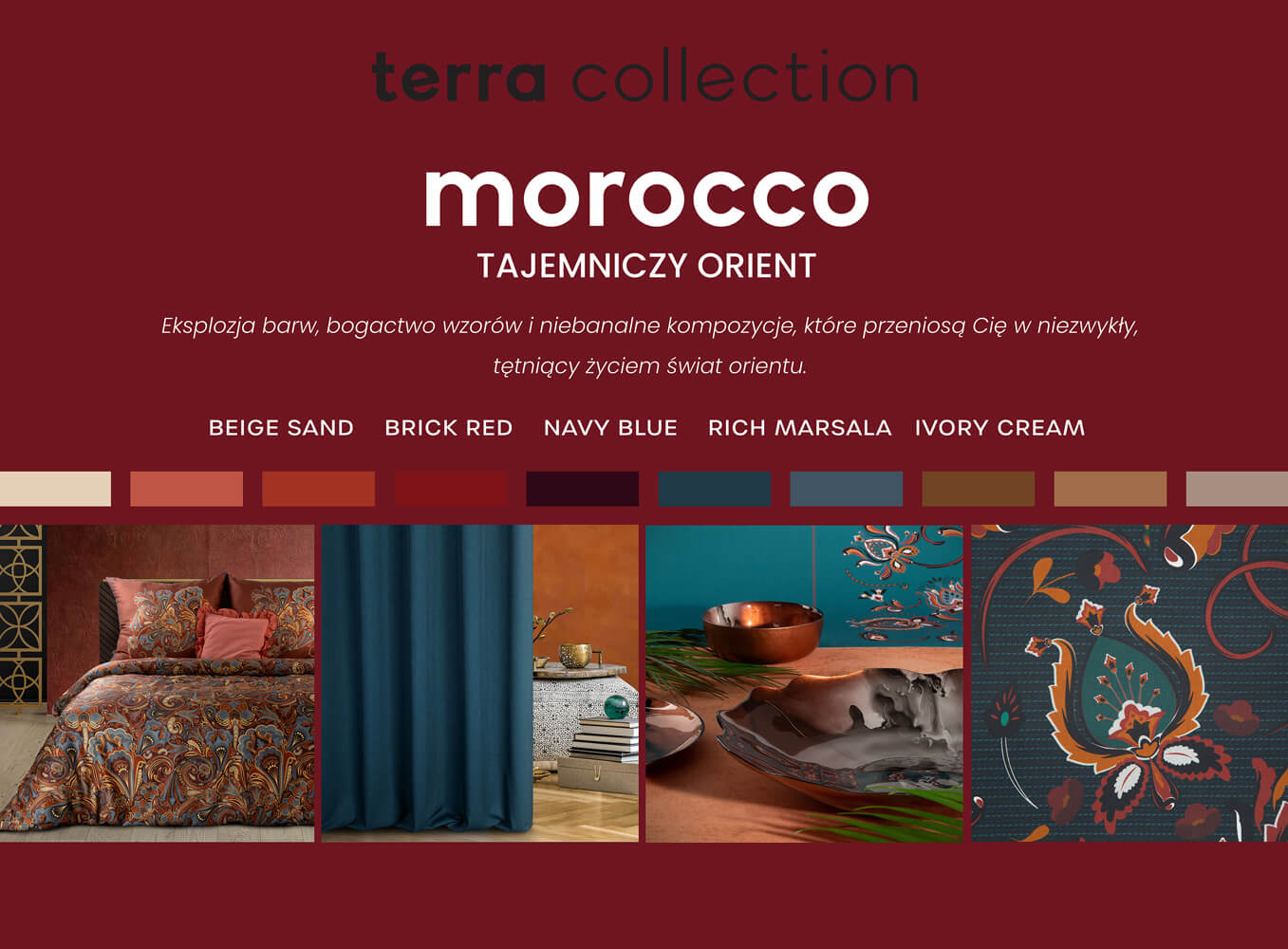 Jak łączyć kolory w mieszkaniu – przenieś klimat orientu do wnętrza z kolekcją Marocco