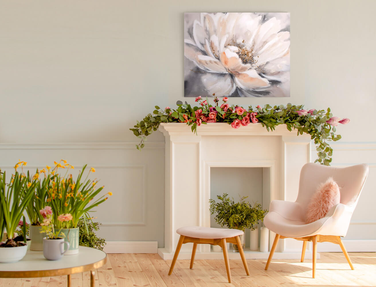 dekoracja na kominek