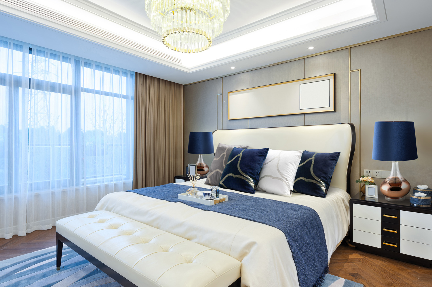 sypialnia w stylu hotelowym