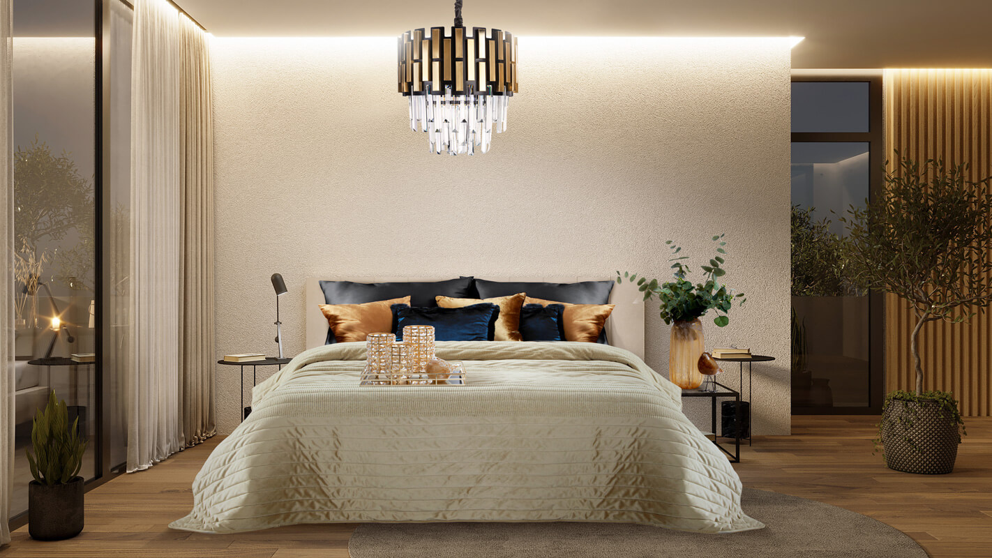 sypialnia w stylu hotelowym