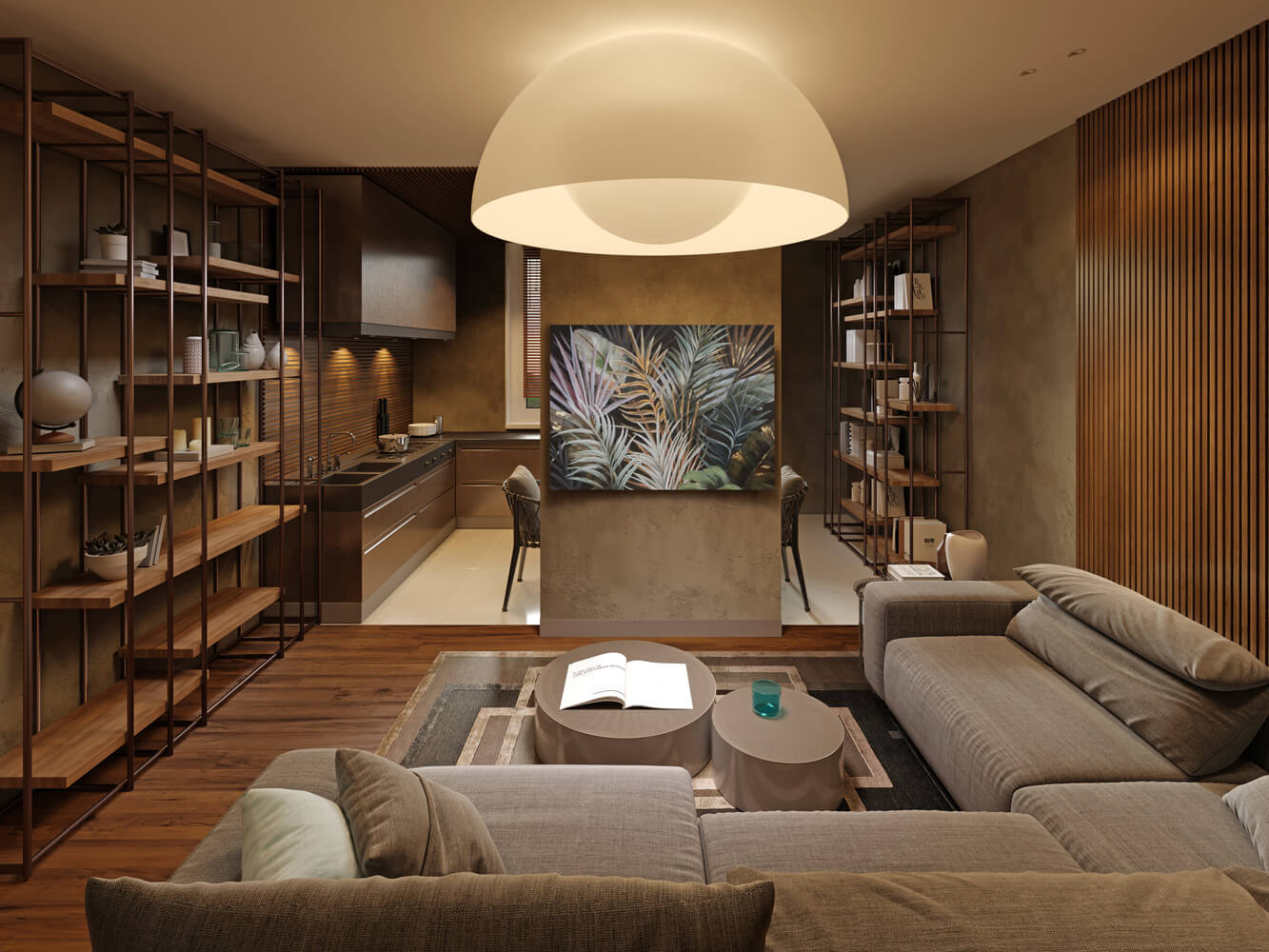 salon z aneksem - narożnik 