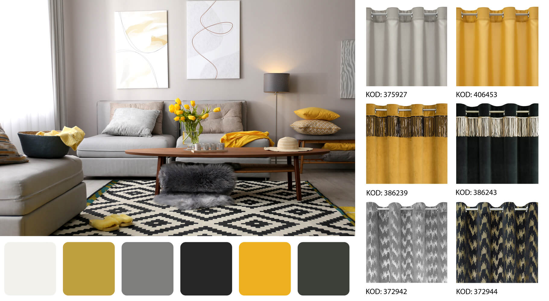 Jak dobrać zasłony do kanapy w salonie