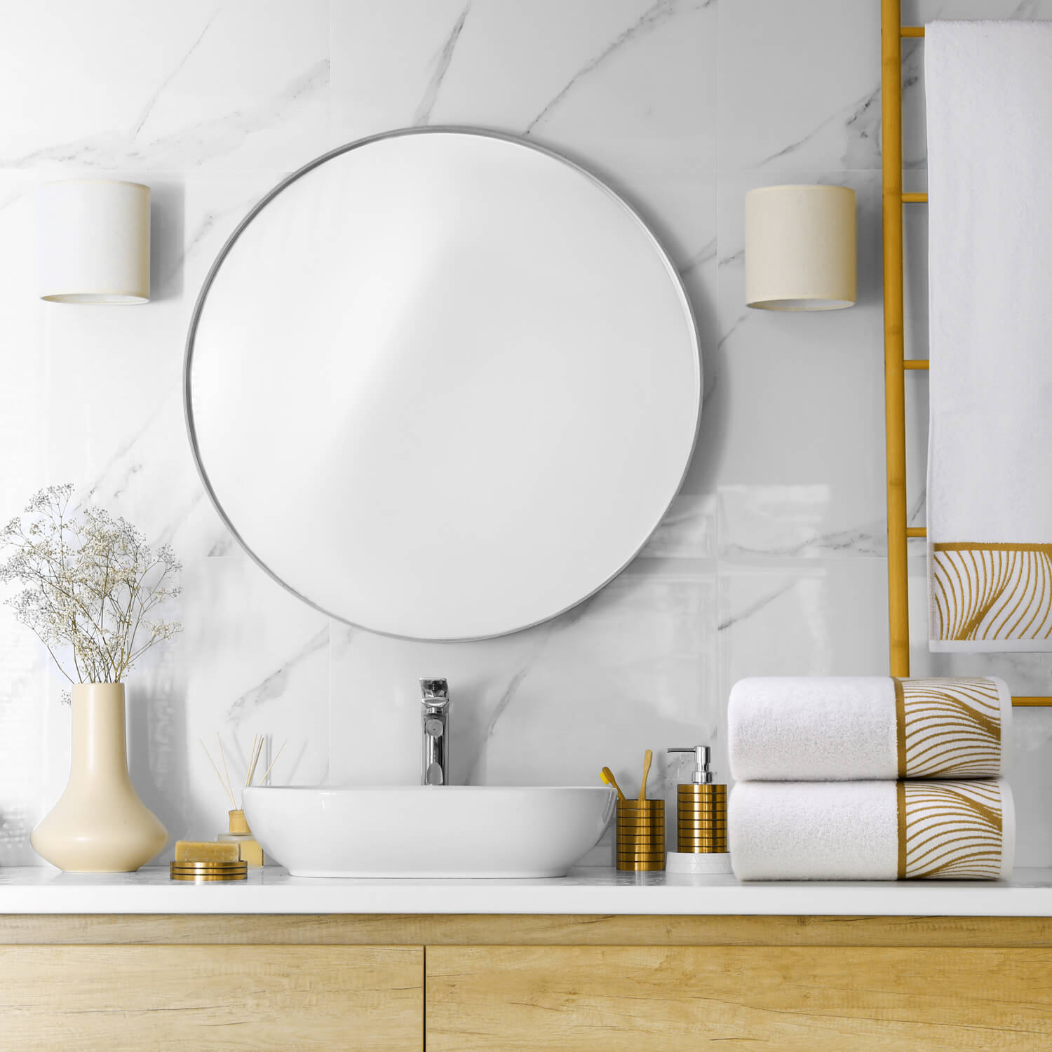 Na jakiej wysokości powiesić lustro w łazience