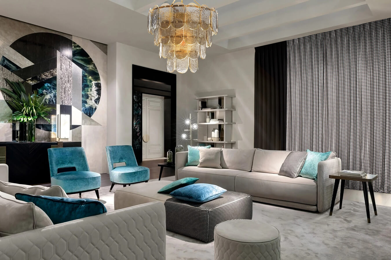 jaki kolor zasłon do niebieskich ścian