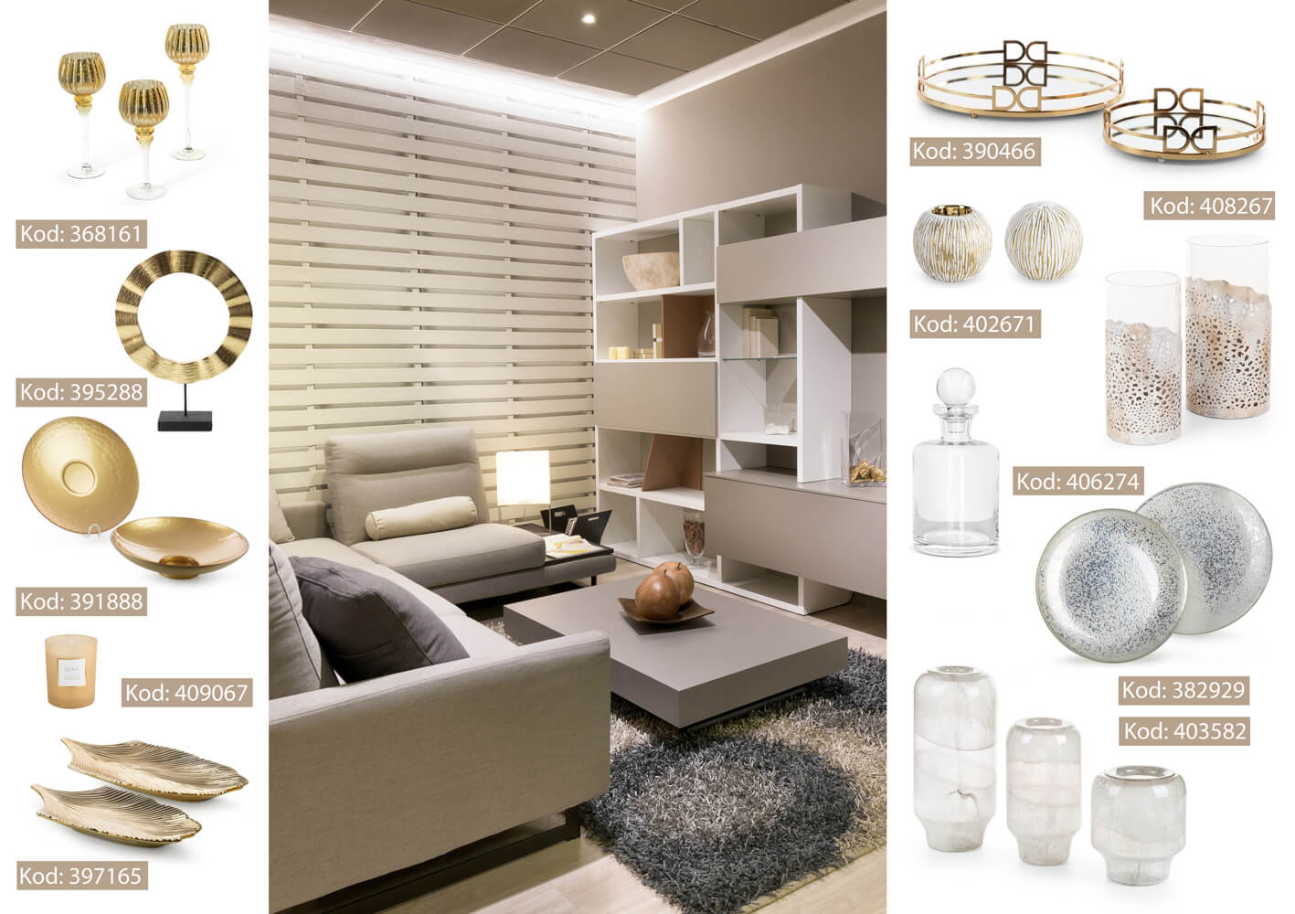 co wstawić do witryny w salonie