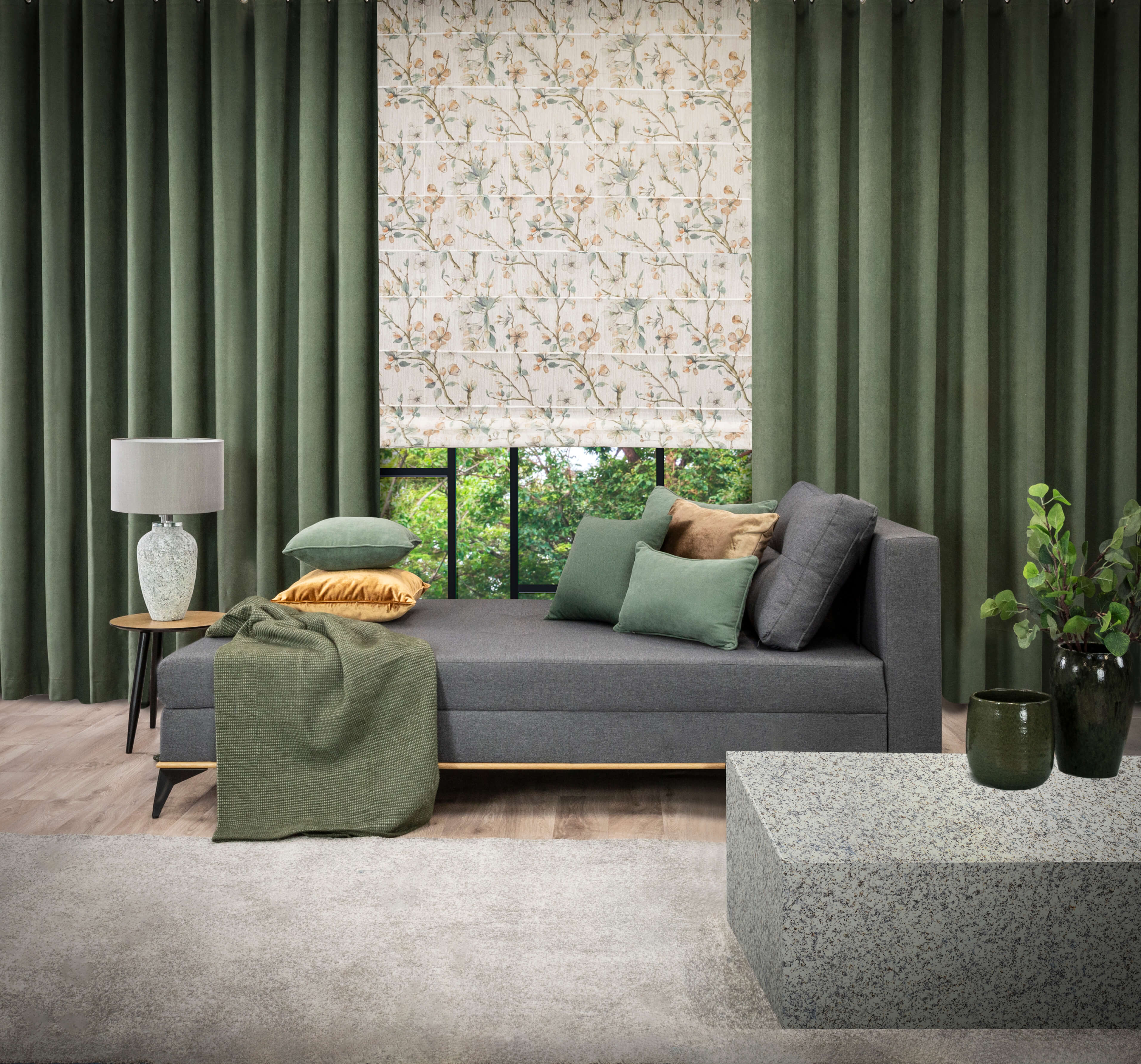 jakie zasłony do szarych ścian i białych mebli