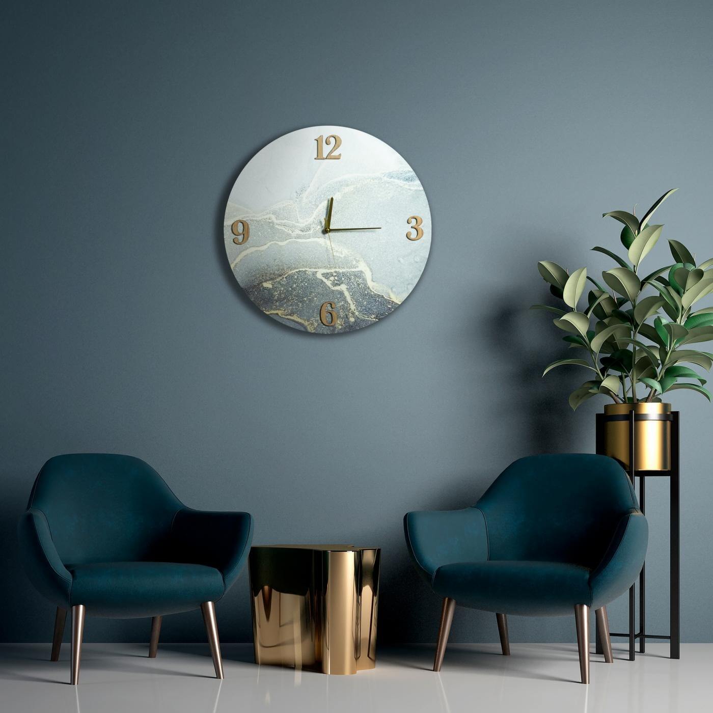 gdzie powiesić zegar w salonie 