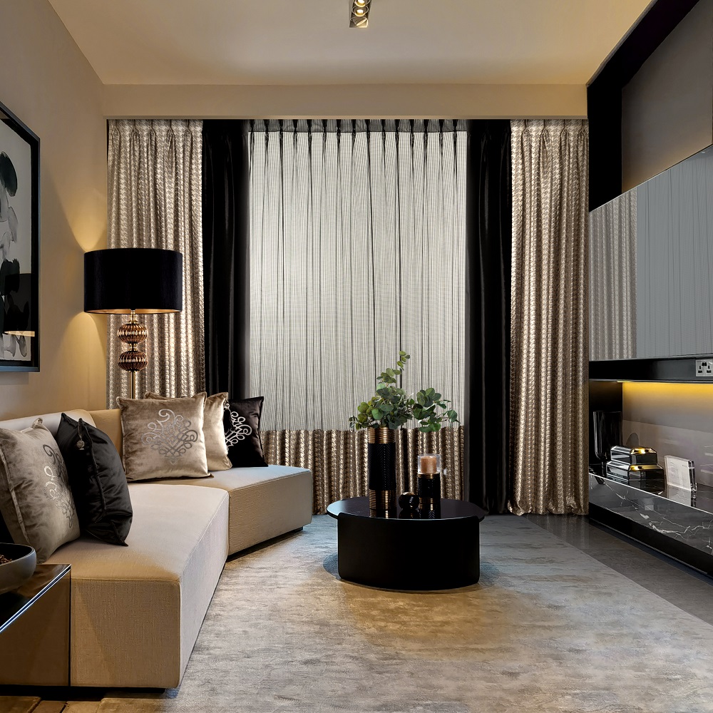 zasłony leżące na podłodze