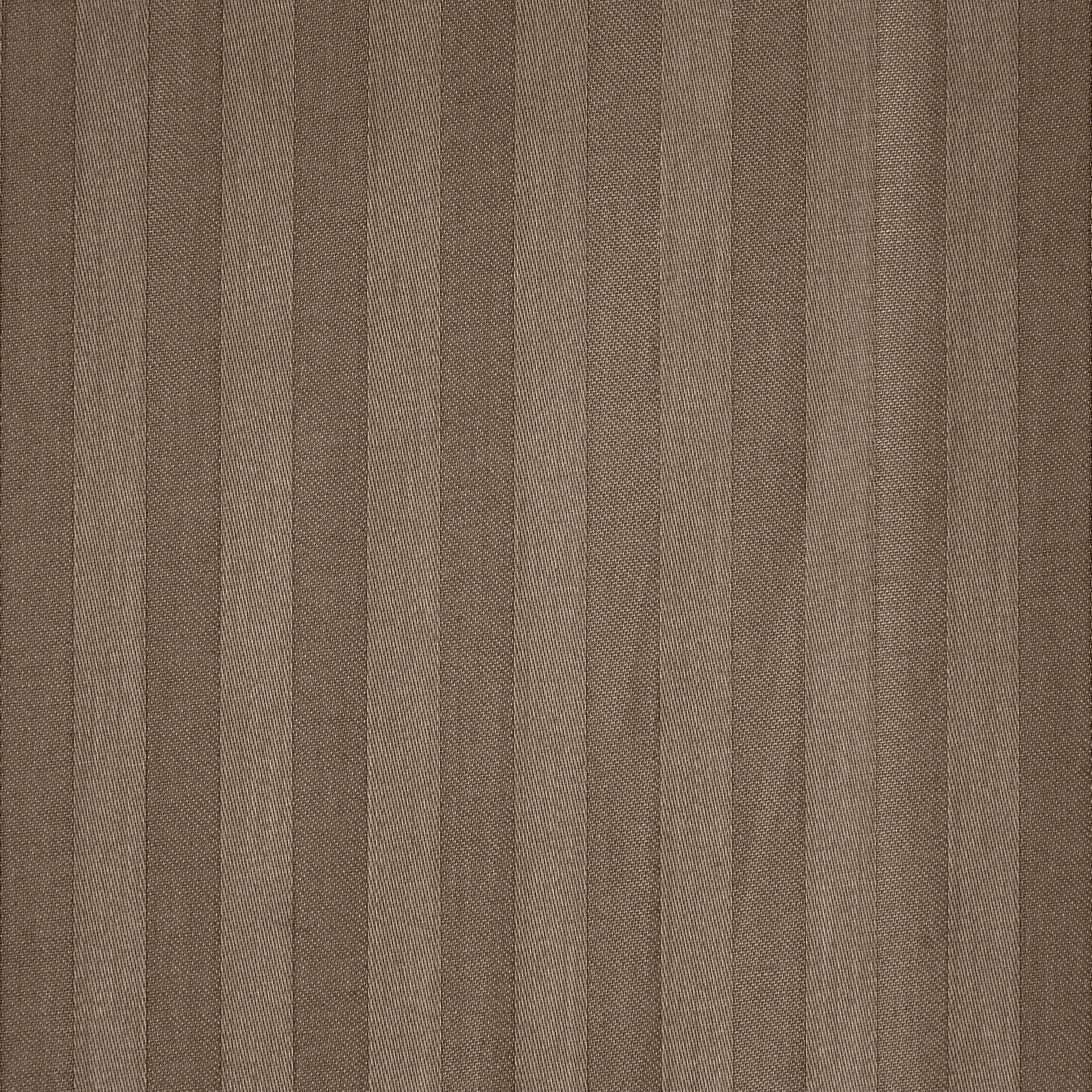 Pościel 140x200 cm komplet 2 częściowy satyna bawełniana kolor brązowy w drobne prążki VERA