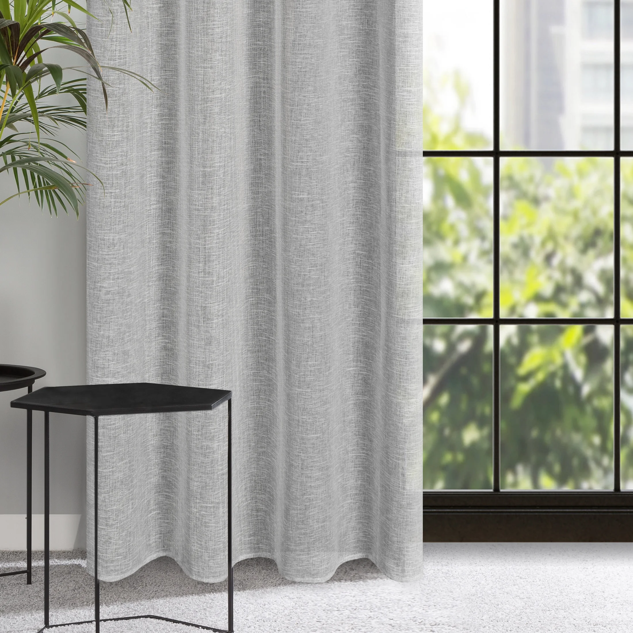 Zasłona stalowa 140x250 cm przelotka - AMARI | eurofirany