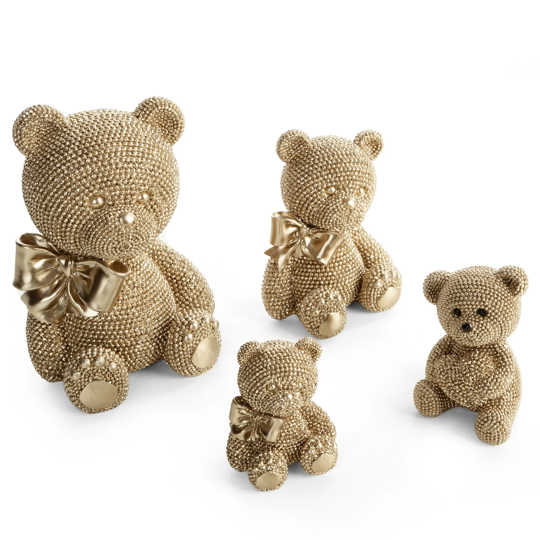 Figurka szampańska miś o drobnym strukturalnym wzorze 7x6x9 cm ELDO 4