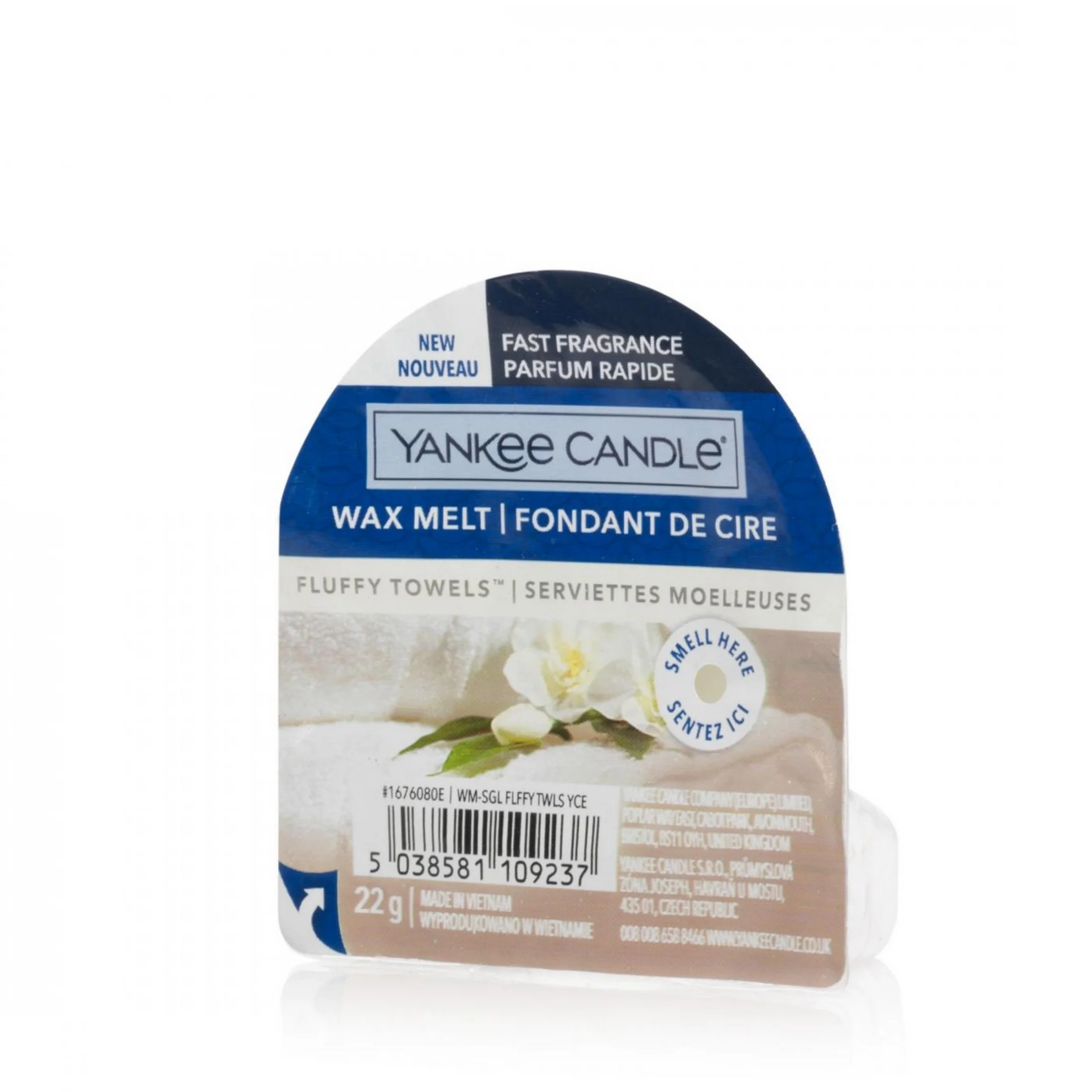 YANKEE CANDLE - Wosk zapachowy do kominka - FLUFFY TOWELS