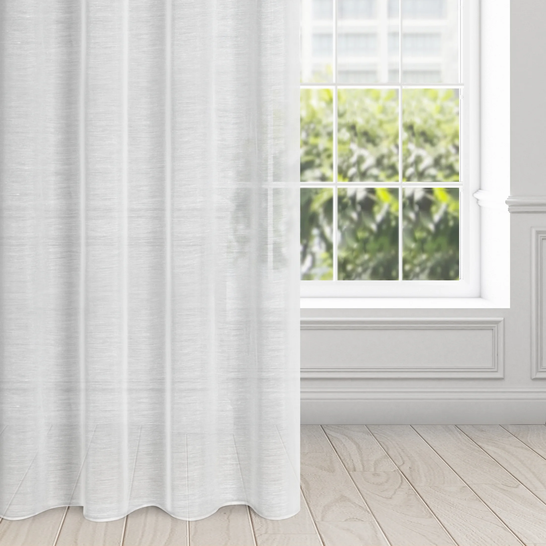 Firana biała z gładkiej matowej etaminy 140x250 cm przelotka GRACJA | eurofirany