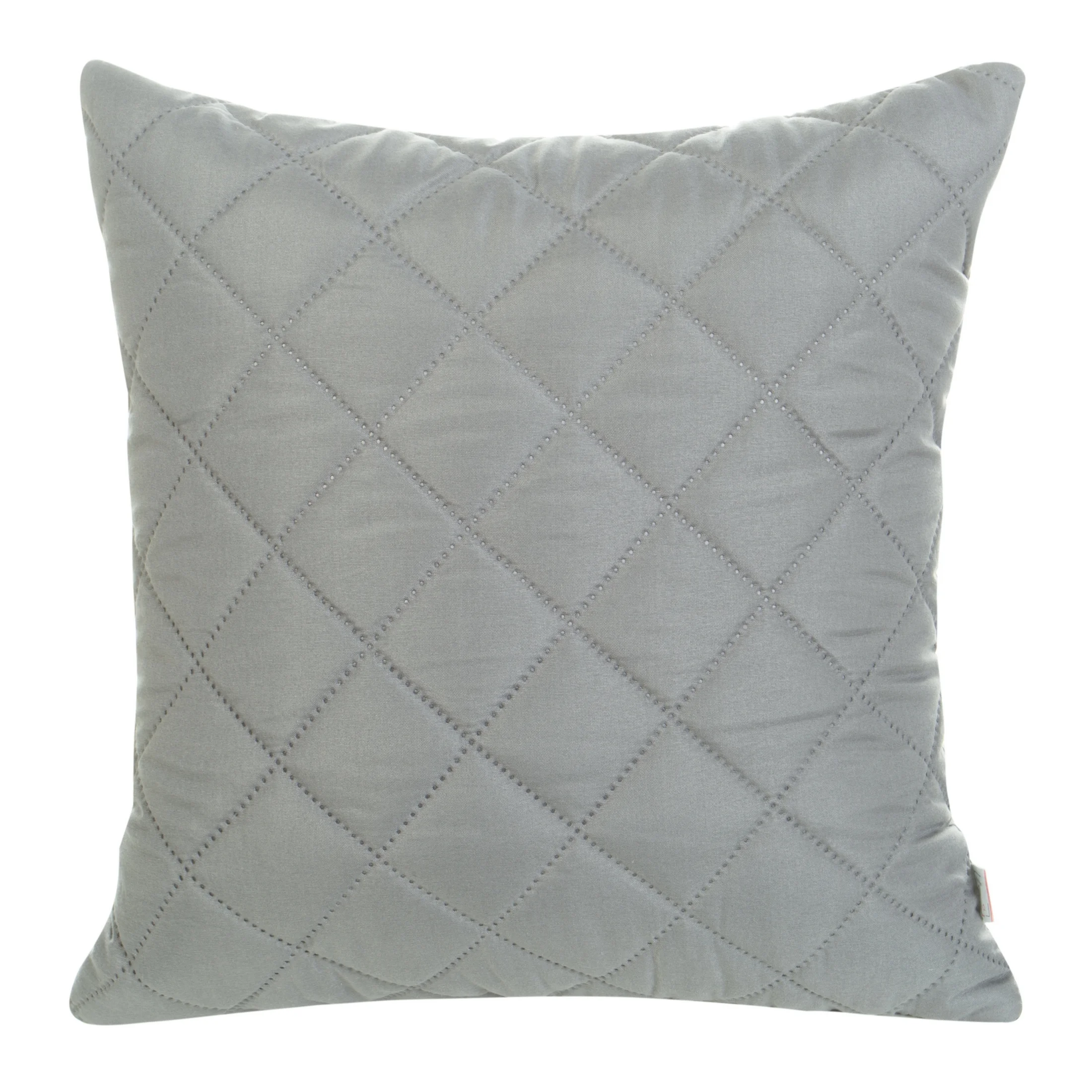 Poszewka na poduszkę 40x40 cm stalowa z geometrycznym wzorem wykonanym techniką hot press ALARA DESIGN 91 | eurofirany