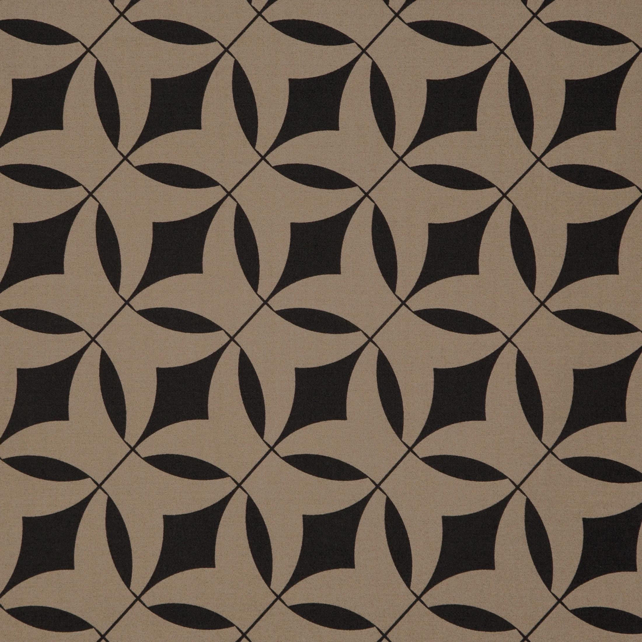 Pościel 160x200 cm komplet 3 częściowy z makosatyny bawełnianej kolor ciemnobrązowy, jasnobrązowy z motywem geometrycznym REINA 52 - kolekcja VULCANO