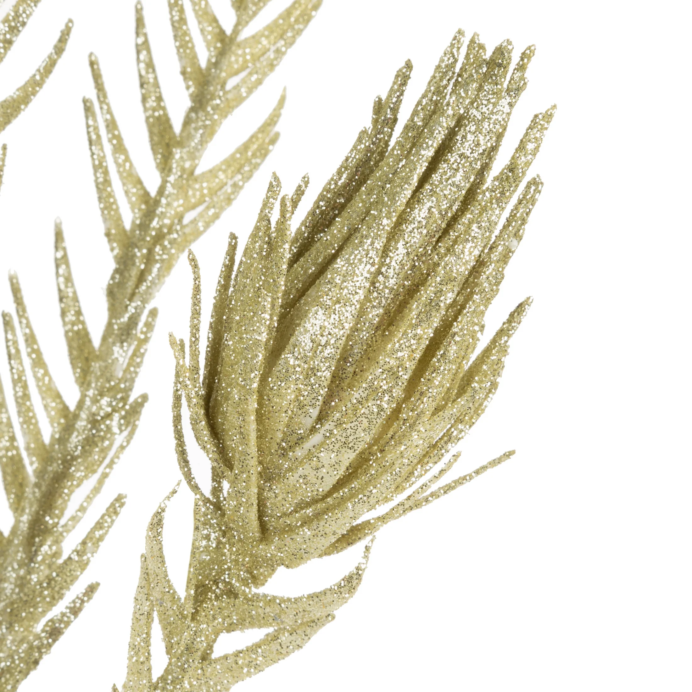 Kwiat sztuczny szampański z połyskującym brokatem 82 cm